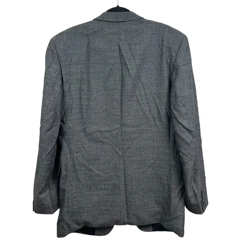 Atelier Tornio Mens Virgin Wool Suit Blazer Suit Ventless‎ Pockets Gray Sz 44L